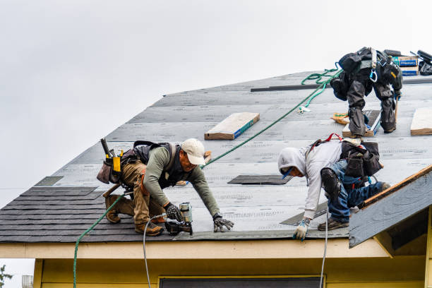 Professional Gutter Installation technician working in Monticello, LA